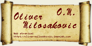 Oliver Milošaković vizit kartica